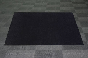 Plain Black Mat 85cm x 150cm